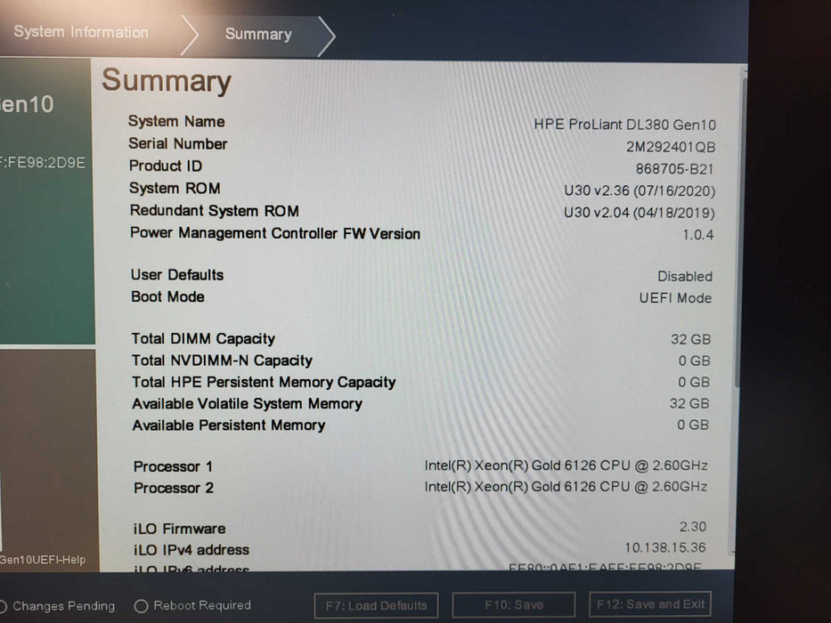 HP PL DL380 Gen10 2U 3.5" 2x Gold 6126 @ 2.6GHz 32GB DDR4 P816i-a SR Gen10 Q$