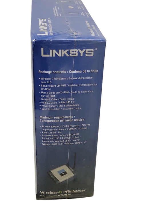 New Linksys Wireless-G PrintServer WPSM54G Q_