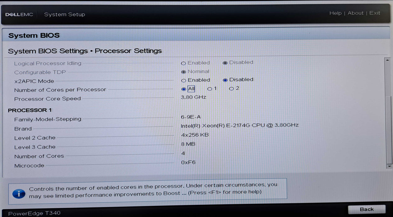 Dell PowerEdge T340 | Xeon E-2174G @3.80GHz, 32GB DDR4, H330, 2x 495W