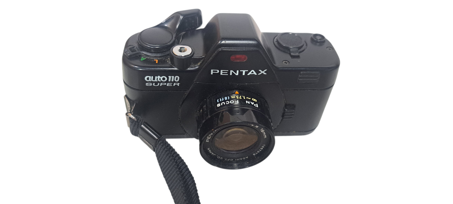 Pentax Auto 110 Super Film Camera Made in Japan 18mm Lens| Untested