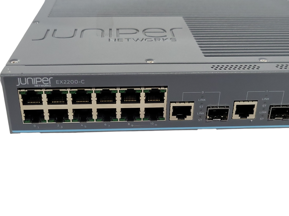 Juniper EX2200-C 12-Port Gig Ethernet PoE Network Switch EX2200-C-12T-2G SEE !