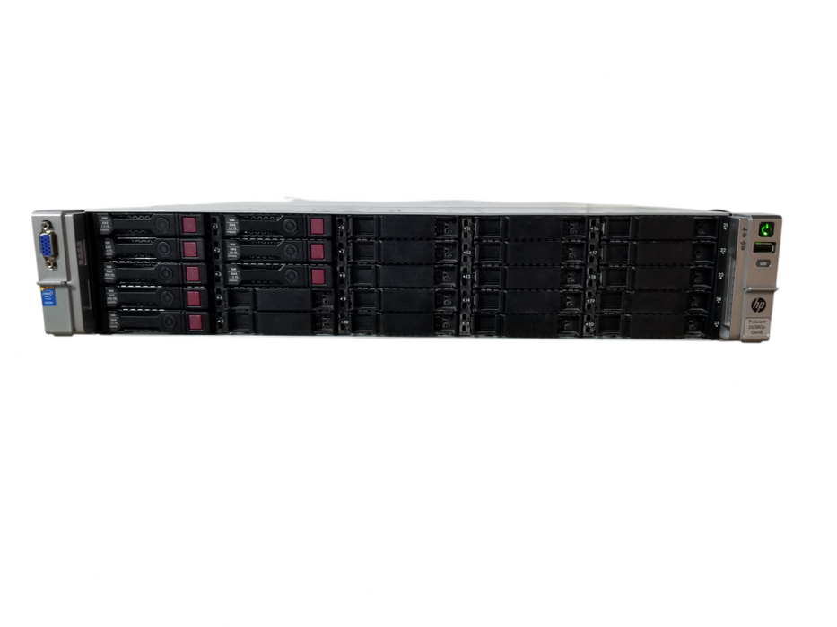 HP ProLiant DL380p Gen8 2U Xeon E5-2640 v2 32GB P420i 2x750W PSU