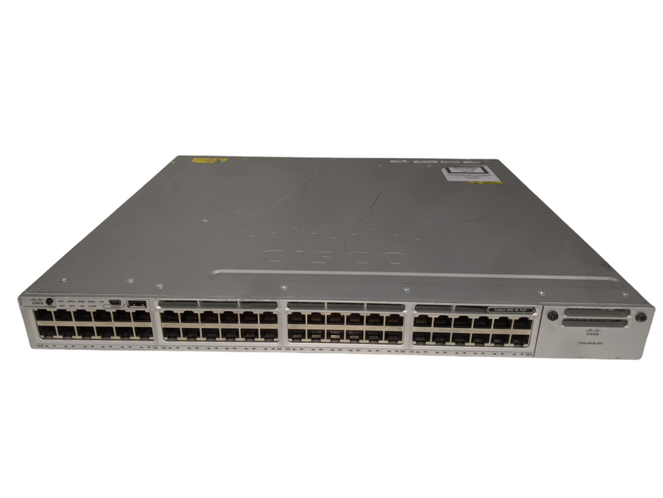 Cisco WS-C3850-48P-S V06 | 48-Port Gigabit PoE Switch | 1x PWR-C-1-7 15WAC