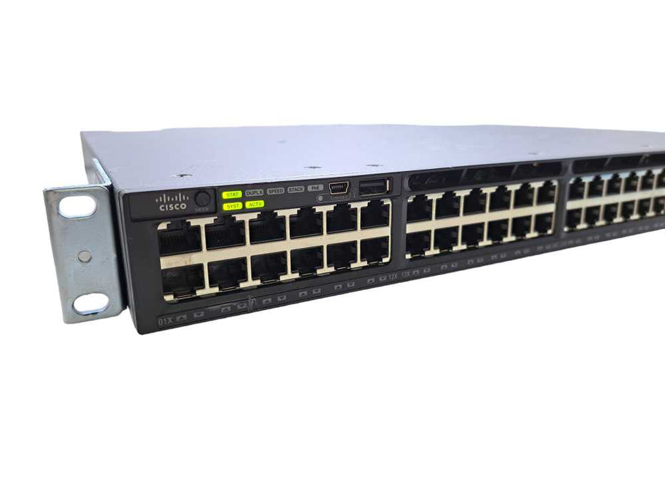 Cisco WS-C3650-48PS-E | 48-Port Gigabit PoE+ Switch | 4x SFP | 2x 640W PSU