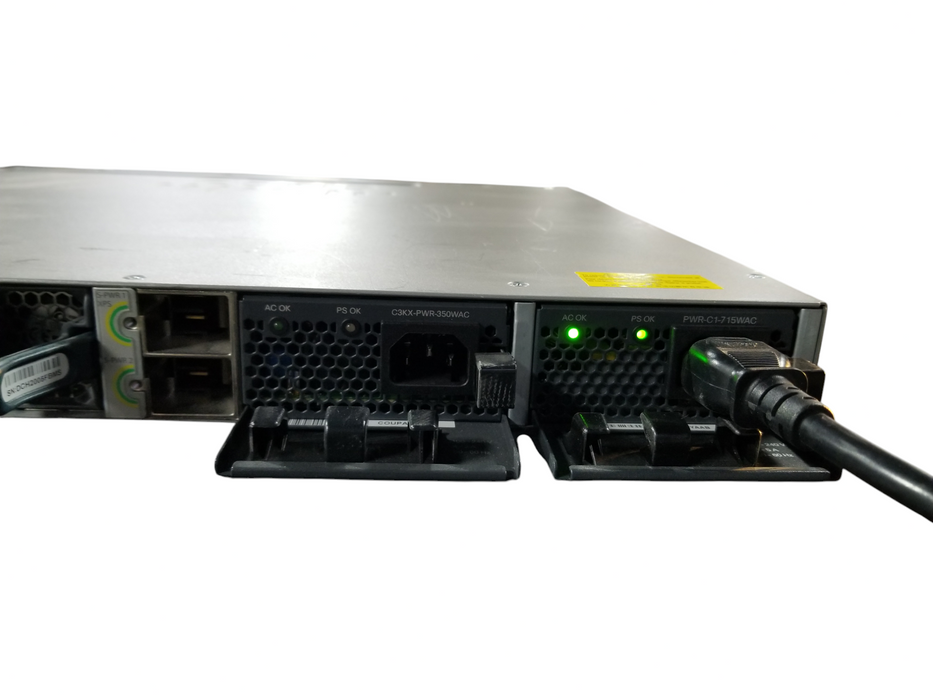Cisco WS-C3850-48P 48 Port Gigabit PoE+ Network Switch w/ 2x715W PSU Q