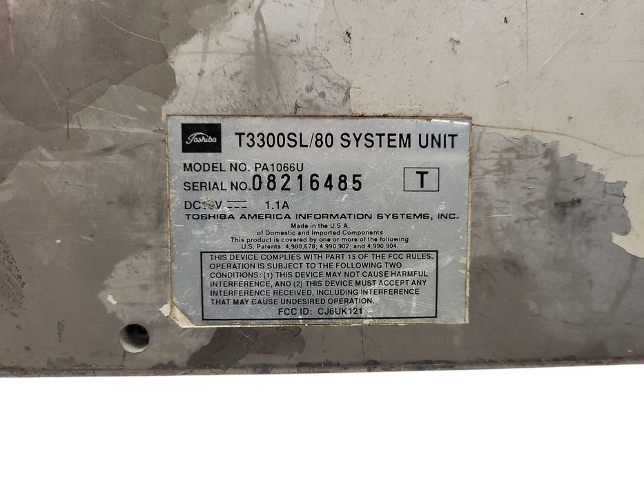 Vintage Toshiba Satellite Laptop T3300SL/80 PA1066U No HDD $