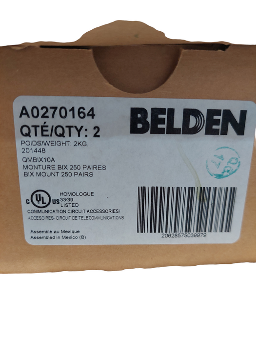 Belden Qty:2 QMBX10A Bix Mount 250 Pairs, (Box of 2)  =