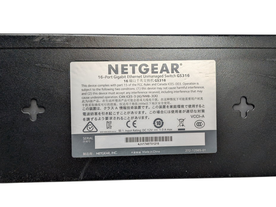 NETGEAR 16-Port Gigabit Ethernet Unmanaged Switch GS316 -