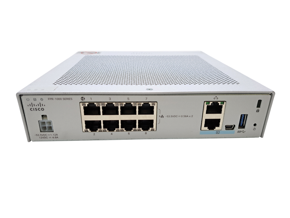 Cisco Firepower 1000 Series FPR-1010 Network Security Firewall | No PSU )