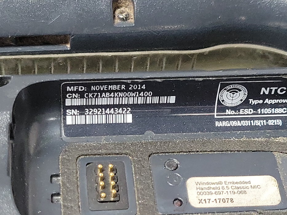 Lot of 20x Intermec CK71AB4KN00W1400 Barcode scanners, READ _