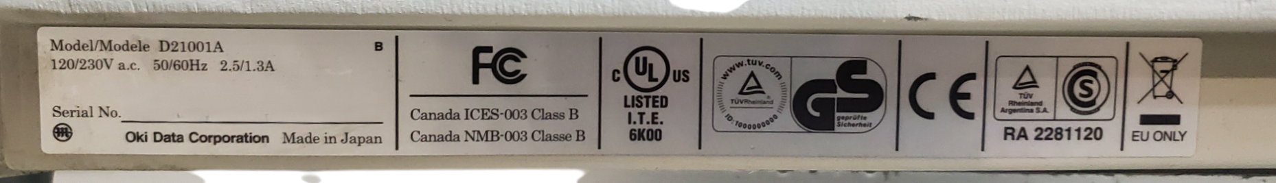 OKI Pacemark 4410 Dual 9-Pin Dot Matrix High Speed Form Printer *READ*