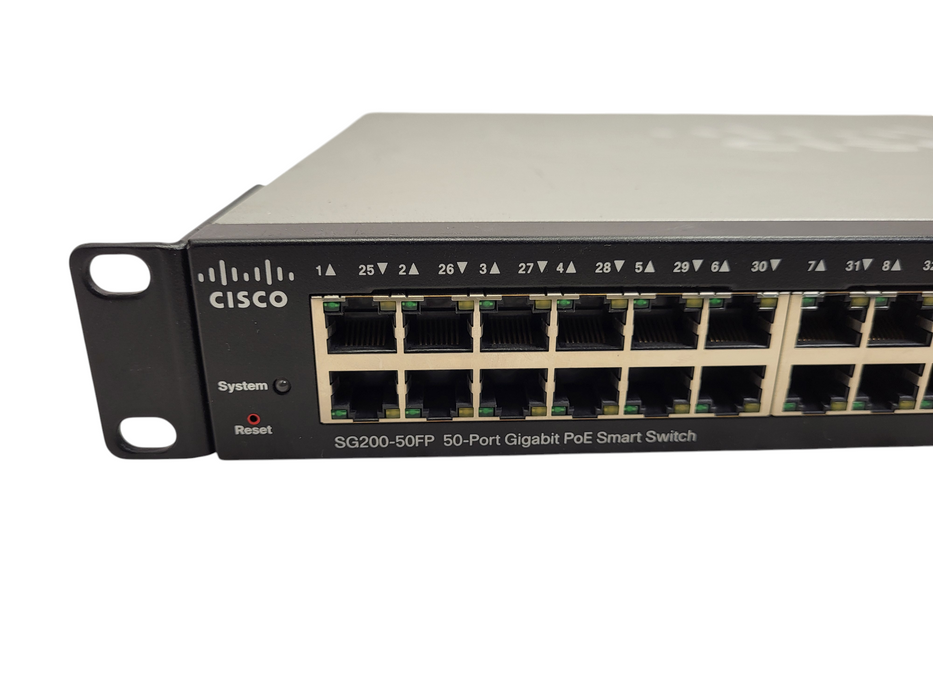 Cisco SG200-50FP Gigabit PoE Smart 50-Port Switch w/ 2 SFP Uplinks $