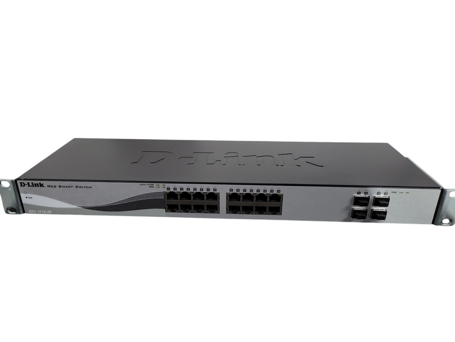 DGS-1210-20 D-Link 20-Port 10/100/1000Mbps +4 SFP Web Smart Switch !