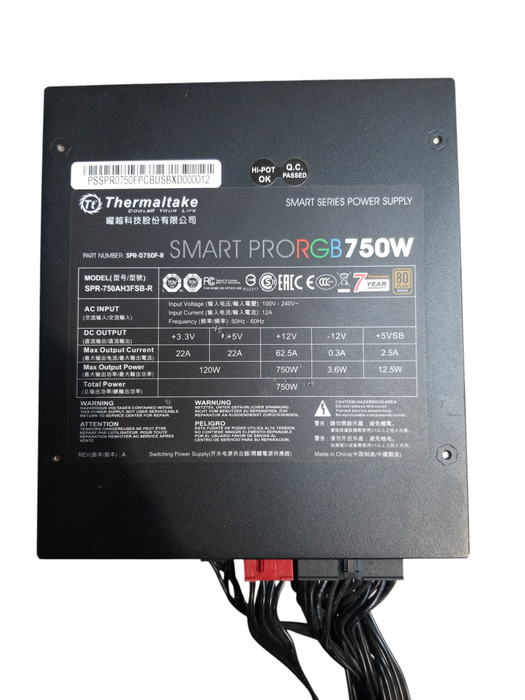 THERMALTAKE SMART PRORGB750W  Fully-Modular Power Supply w/ Cables