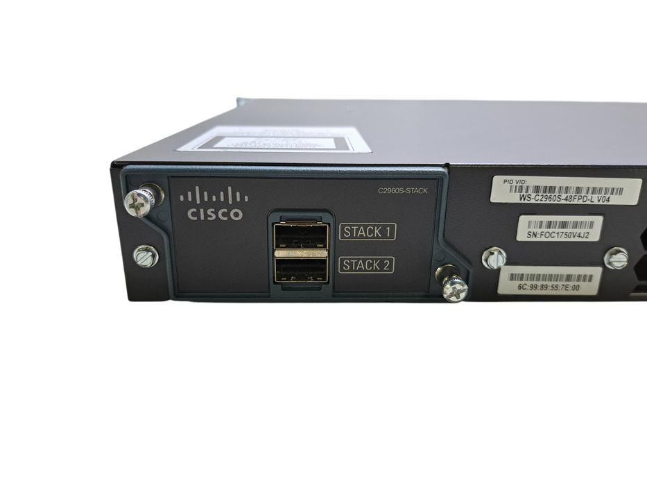 Cisco WS-C2960S-48FPD-L V04 | 48-Port Gigabit PoE+ 740W, 2x 10G SFP+ Switch Q