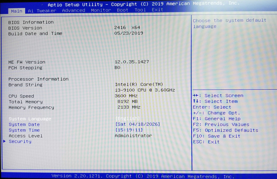 Custom PC w/ Asus B360M-C i3-9100 CPU 8GB DDR4 No HDD