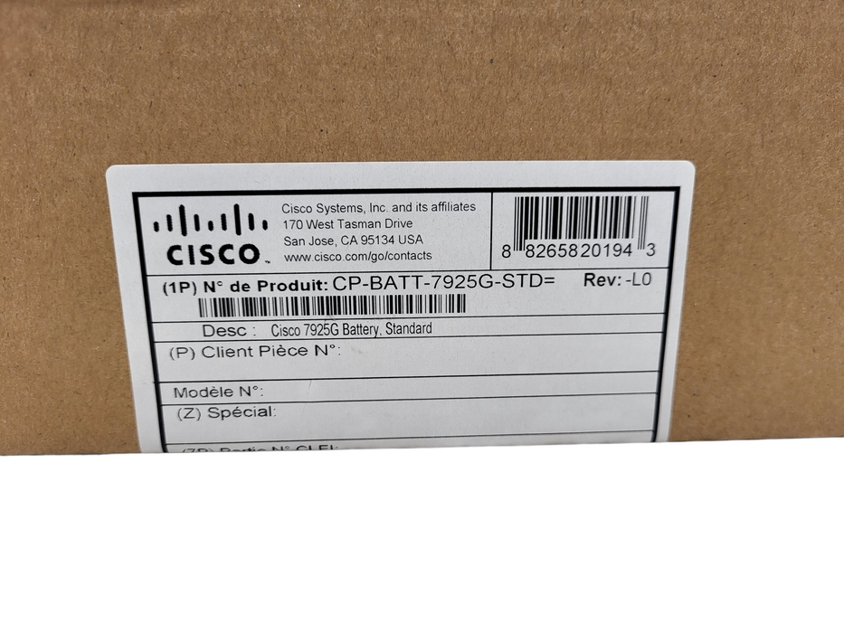 Battery for Cisco 7026G 7925 7925G 7926G CP-BATT-7925G-STD 74-5469-01 U8ZBA Q$