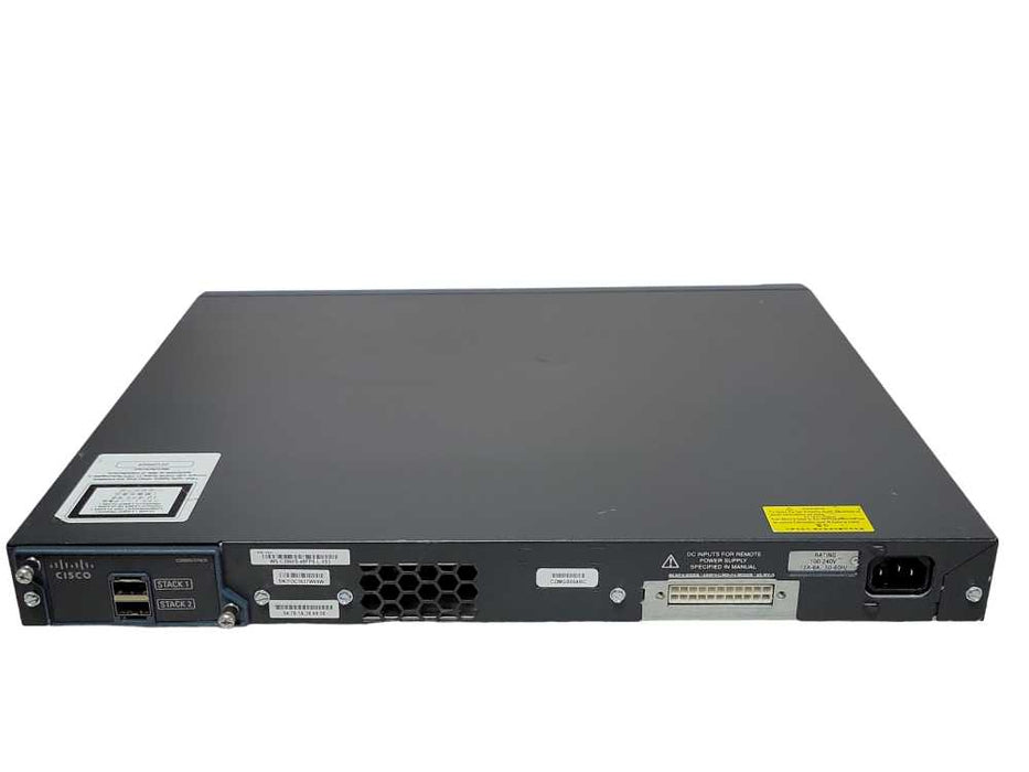 Cisco WS-C2960S-48LPS-L 48 Port Gigabit PoE+ Switch w/ C2960S-Stack _