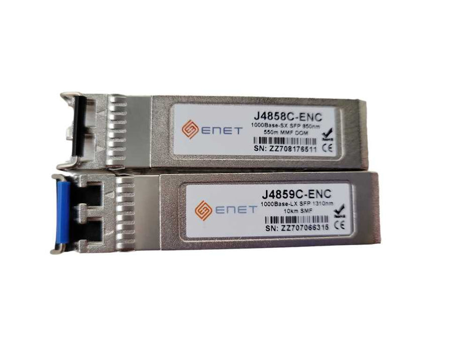 LOT 2x ENET J4858C-ENC SFP 1000Base-sx 850nm !