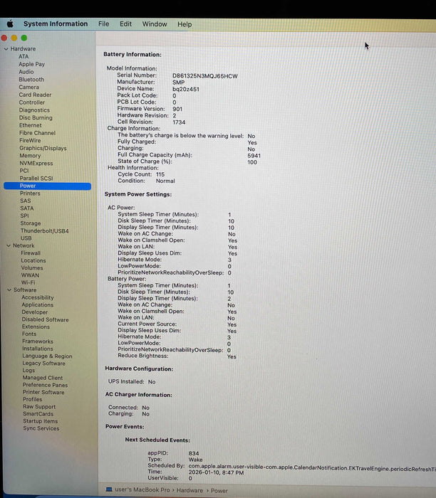 Apple MacBook Pro 15" 2019 i7-9750H Radeon Pro 555X 16GB RAM 256GB SSD READ