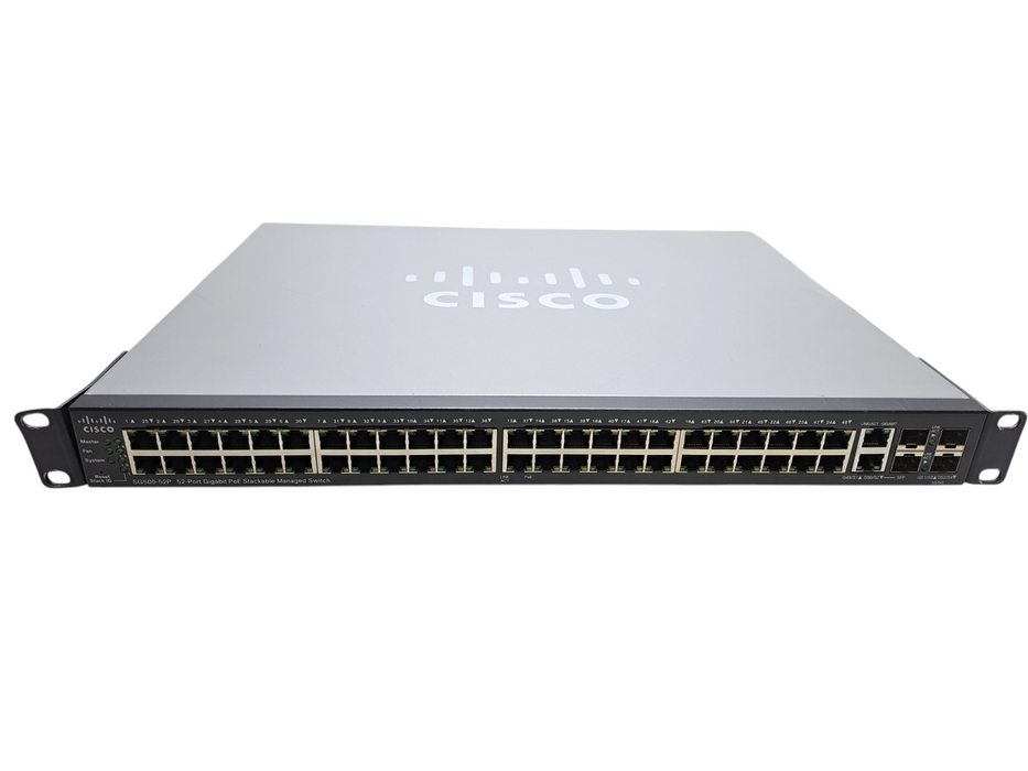 Cisco SG500-52P-K9 V05 | 52-Port Gigabit PoE Stackable Managed Switch )