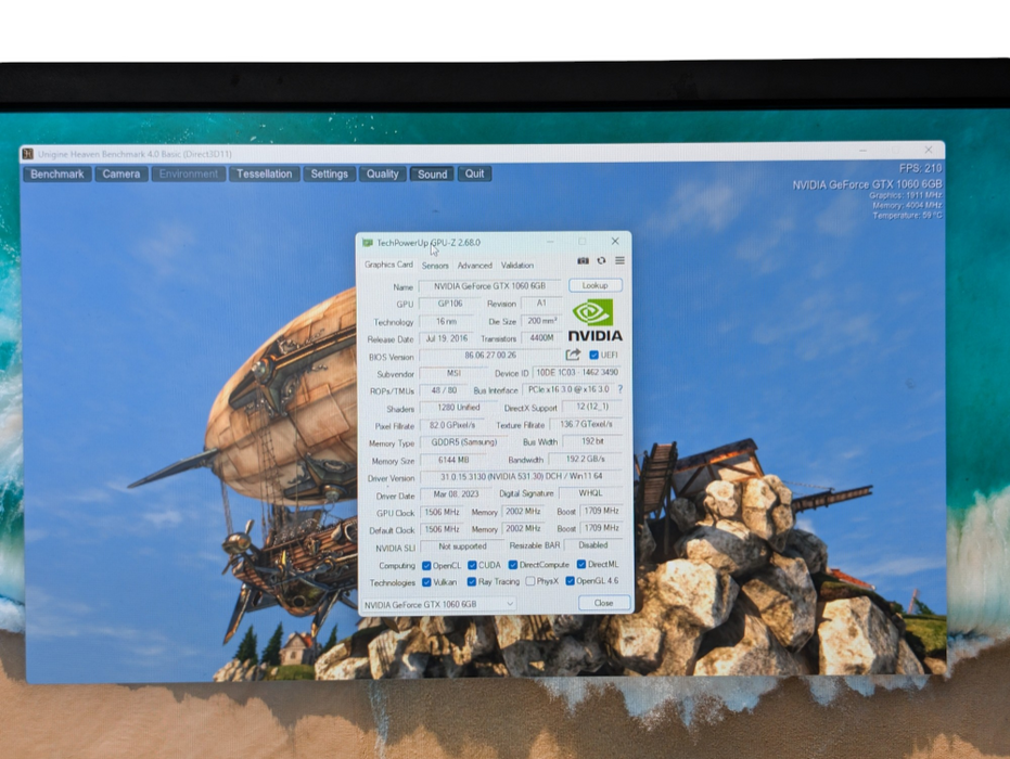 NVIDIA GeForce GTX 1060 6GB LENOVO ( Legion ) OEM