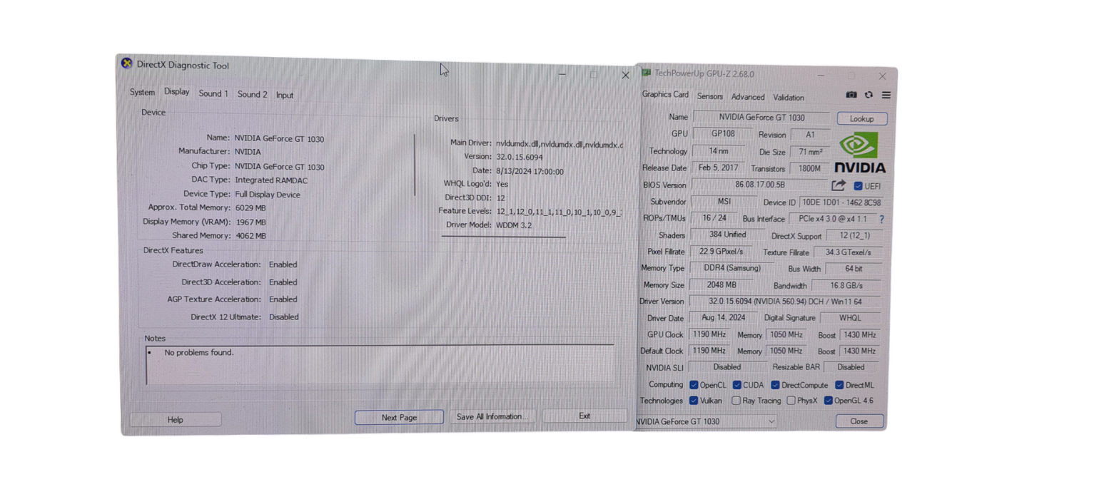 MSI NVIDIA GeForce GT 1030 2GB LP OC