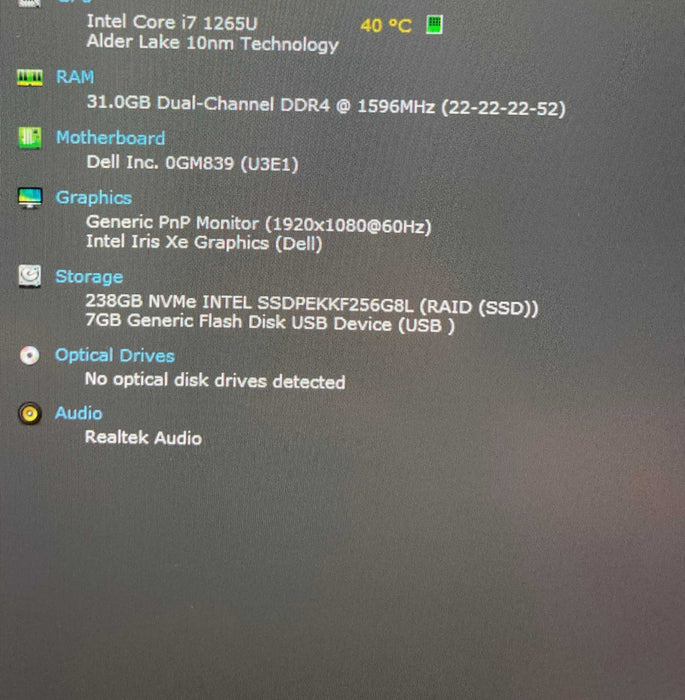 Dell Latitude 7330 Core i7-1265U@1.8GHz 32GB RAM 256GB SSD  Lap200