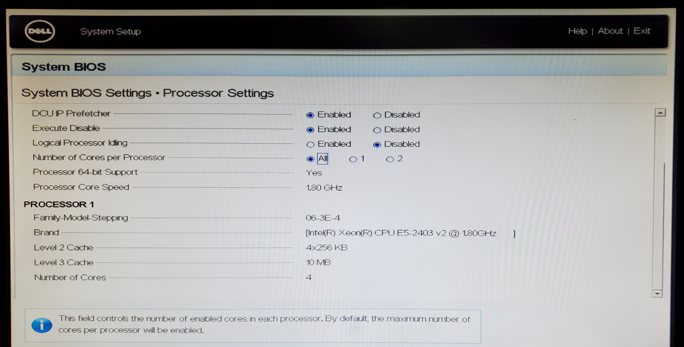 Dell PowerEdge T320 1x Xeon E5-2403 v2 96GB RAM H310 - No HDD