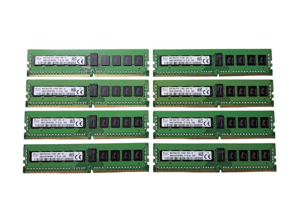 Lot of 8x SK Hynix 8GB 2Rx8 PC4-2133P-RE0-10 | DDR4 Server Memory