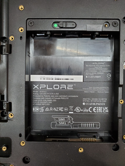 Zebra XPLORE XPAD iX101L2 i5-8250u 8GB RAM - No Battery/SSD Q