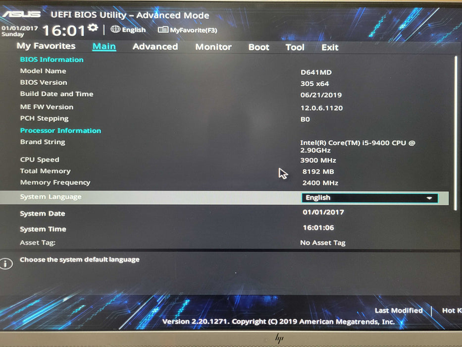 Asus ASUSPRO SFF, Core I5-9400 2.90GHz, 8GB DDR4 RAM, No HDD _