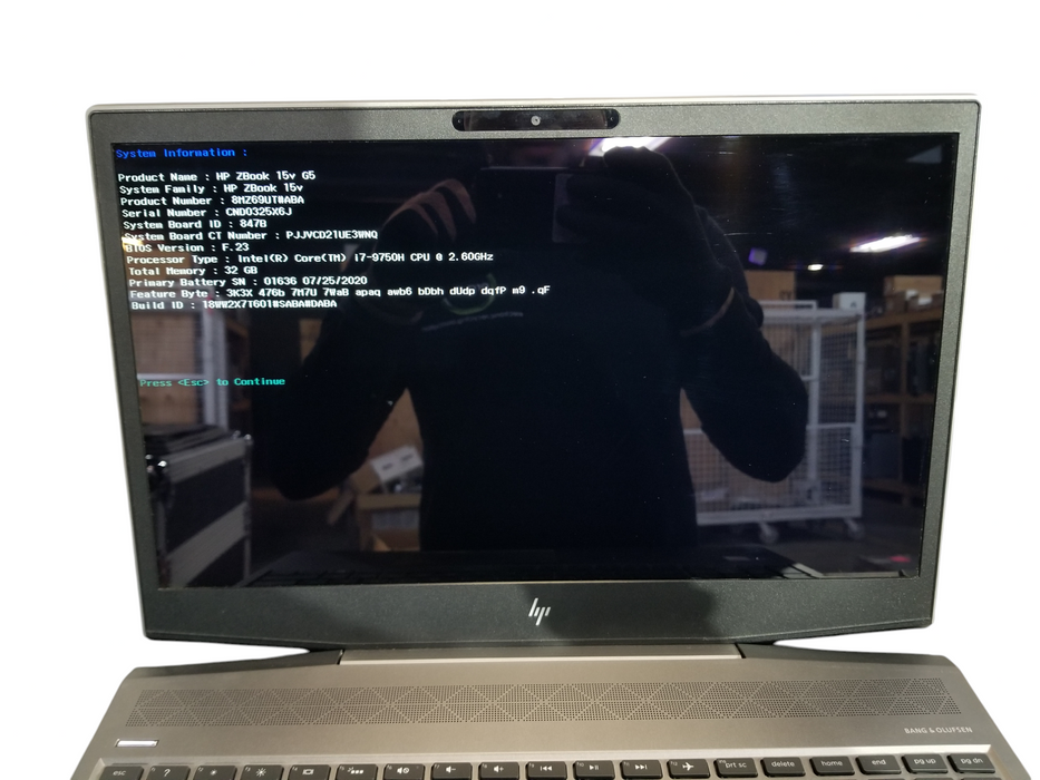 HP ZBook 15v G5 TOUCH i7-9750H QUADRO P600 GPU 32GB RAM 512GB NVMe +Adapter  Lap200