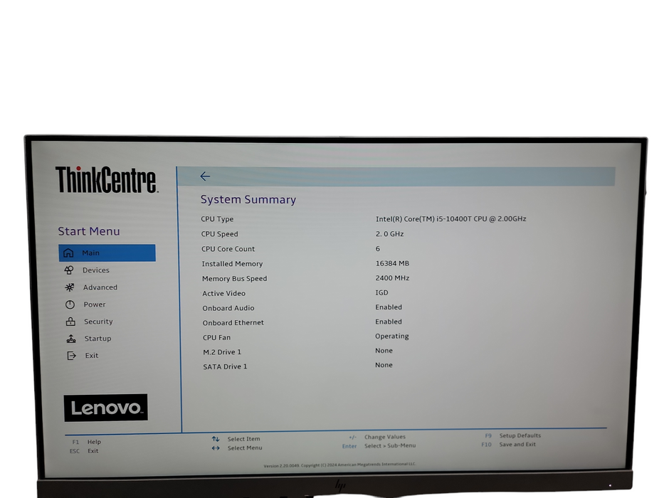 Lenovo ThinkCentre M70q  Micro i5 -10400T @ 2.00GHz 16GB DDR4 Ram  θ