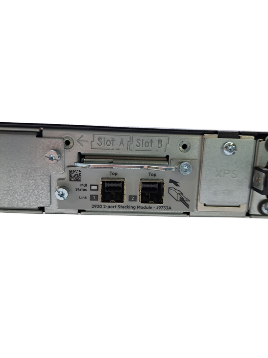 Aruba J9729A 2920-48G-POE+ Switch w/ J9733A Stacking Module, 1x PSU )