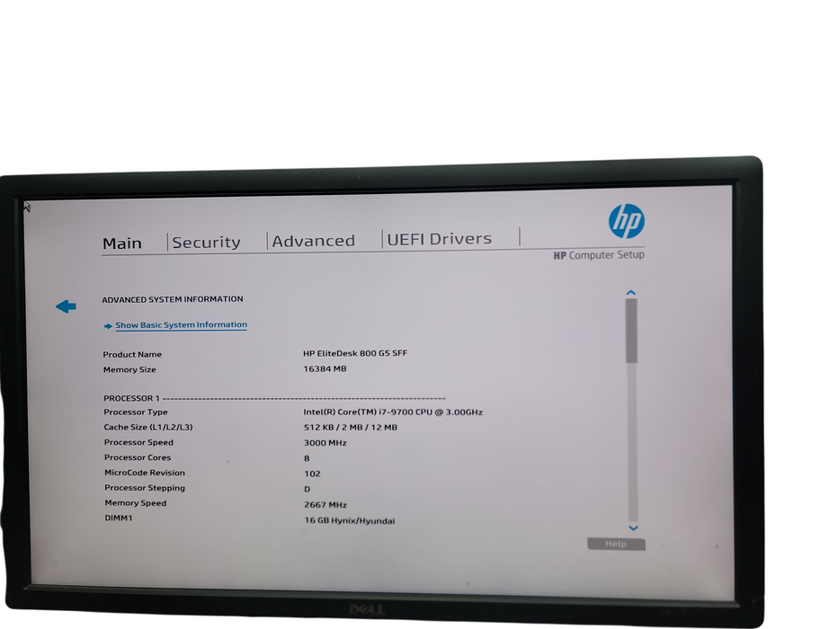 HP EliteDesk 800 G5 SFF i7 - 9700 @ 3.00GHz 16GB DDR4 Ram No HDD Q