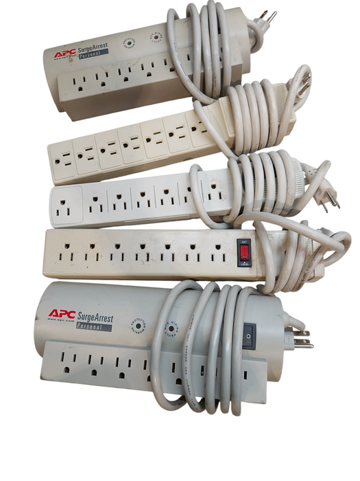 Lot of 5x Power Extension Cords with Seven Outlet | Power strips |