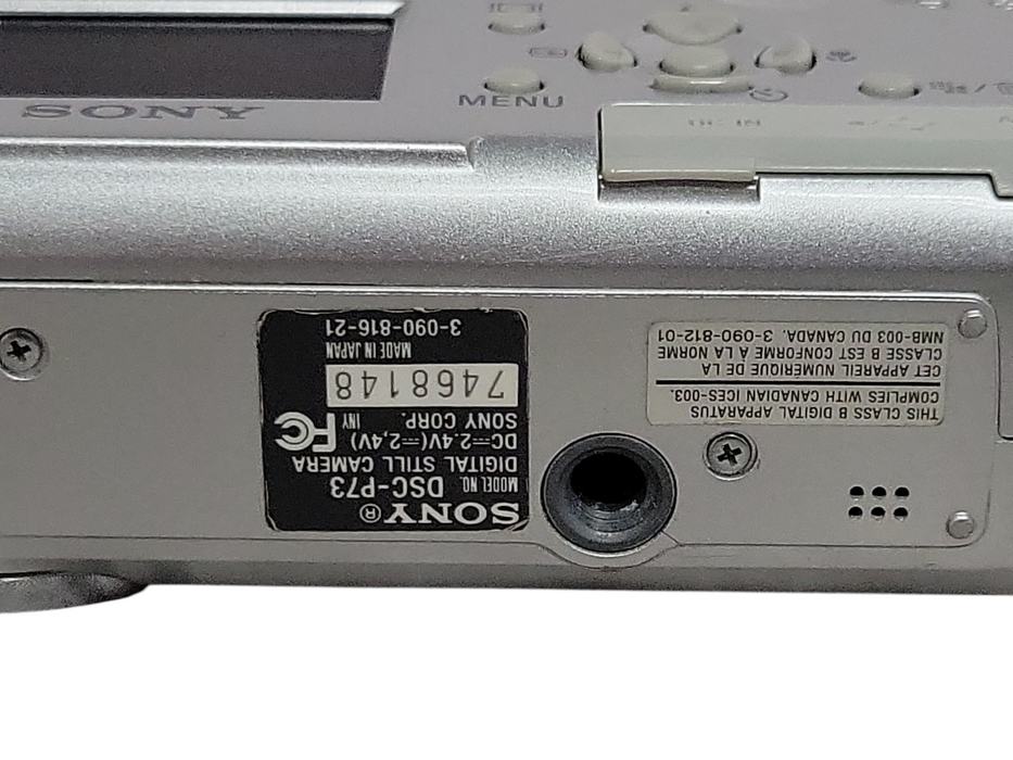 Sony Cyber-shot DSC-P73 4MP Digital Camera, No battery/SD Card, READ _