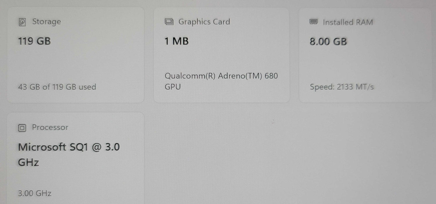 Microsoft Surface Pro X with LTE Advanced SQ1 8GB 128GB NVMe β Lap200