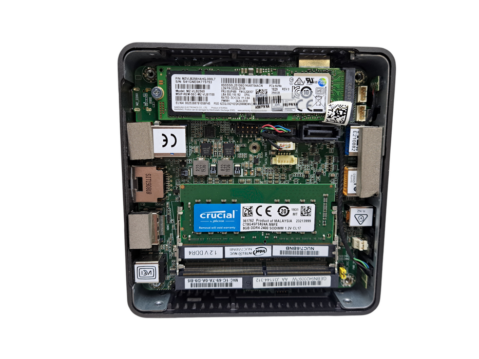 Intel NUC7i5BNK Mini PC | Core i5-7260U @2.20Ghz, 8GB DDR4, 256GB NVMe )