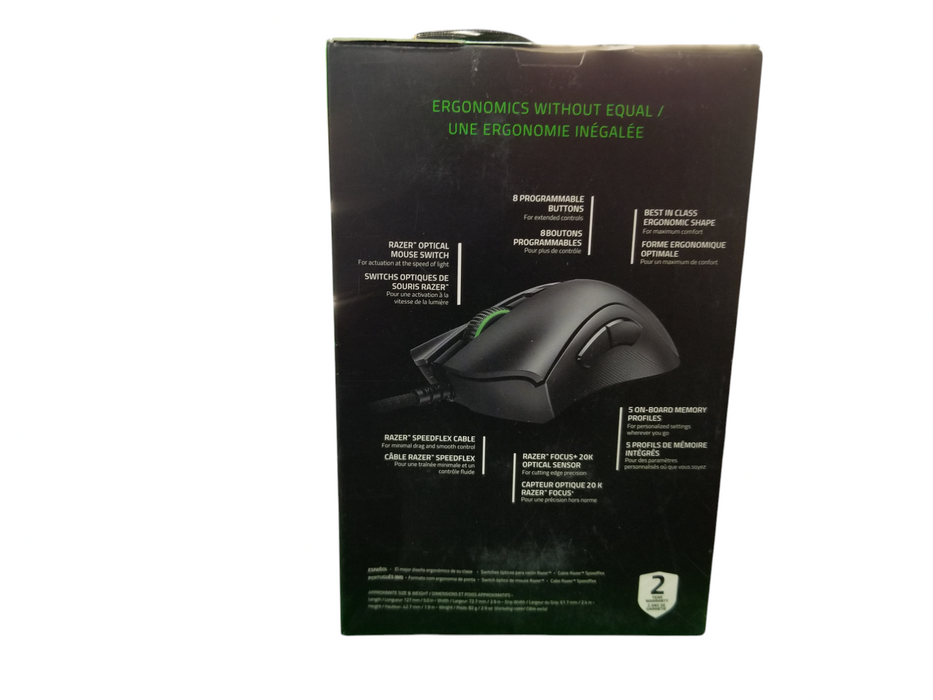 Razer Bundle: Gaming Mouse DeathAdder V2 Wired + Mouse Bungee v3 Chroma - New