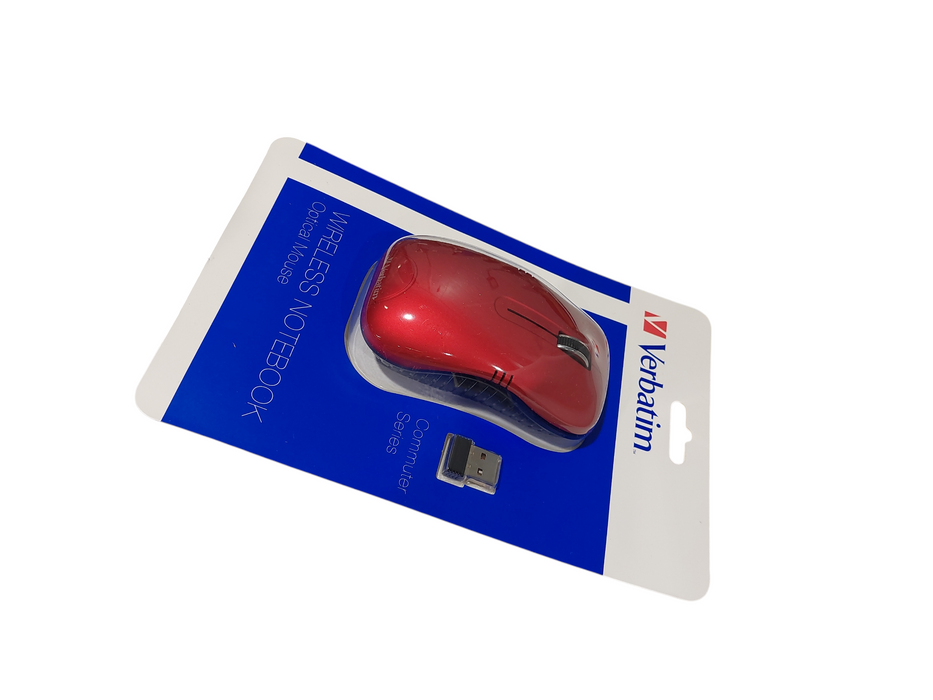 Verbatim Wireless Notebook Optical Mouse Commuter Series Red ( New )  =