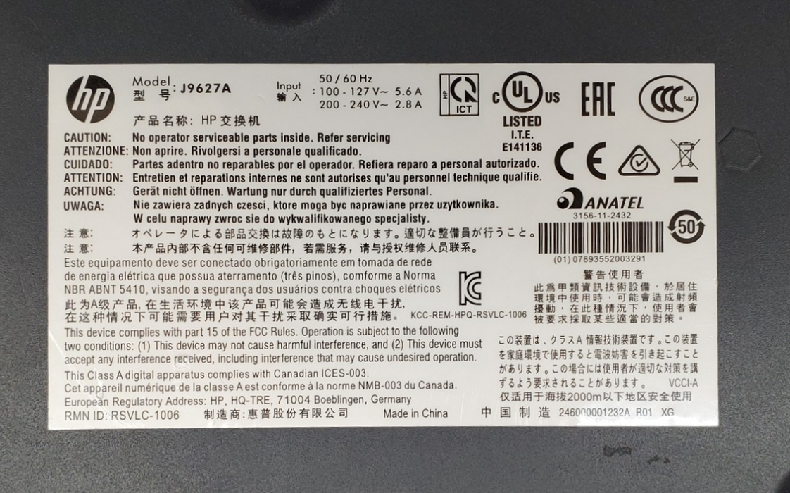 HP ProCurve 2620-48-PoE+ J9627A 48 Port PoE+ Managed Switch 2xSFP