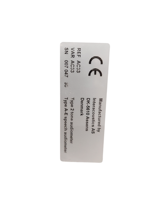 Interacoustics Clinical Audiometer AC33 Type 2 Tone Audiometer  =