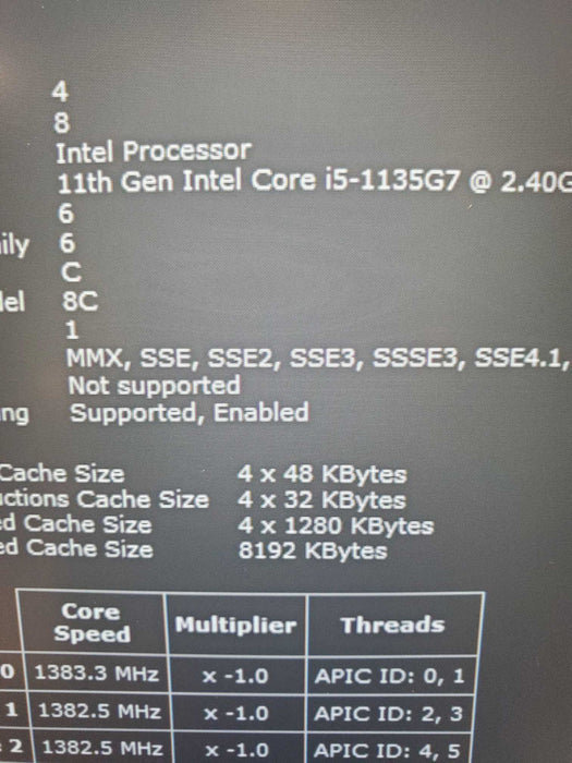 Dell Latitude 5420 Core i5-1135G7@2.40GHz 16GB RAM 256GB  Lap200