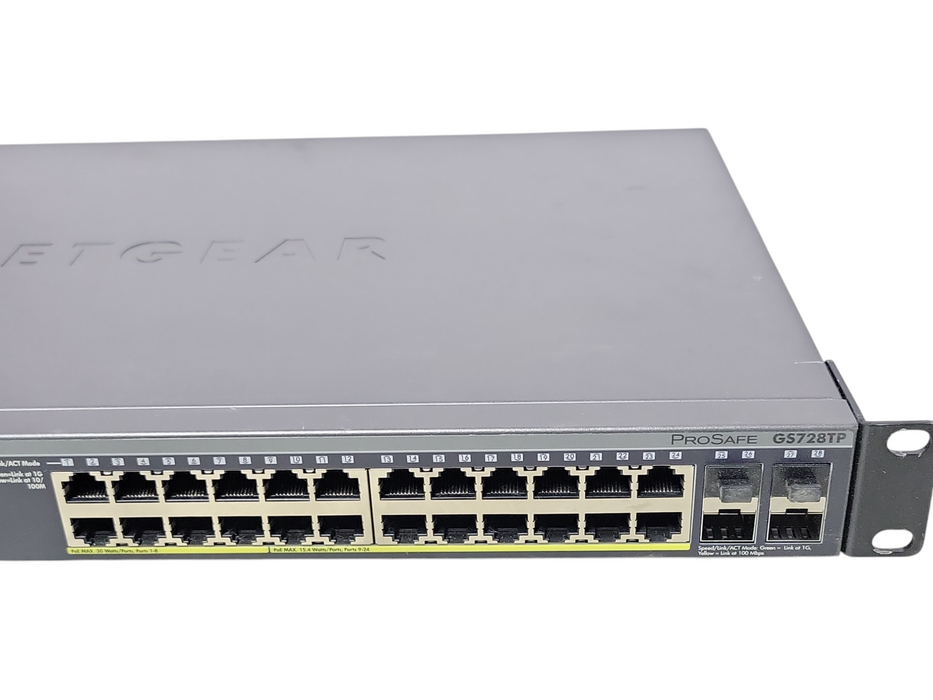 NetGear proSafe 24-Port Gigabit Smart Switch w/ PoE and 4 SFP Ports GS728TP _