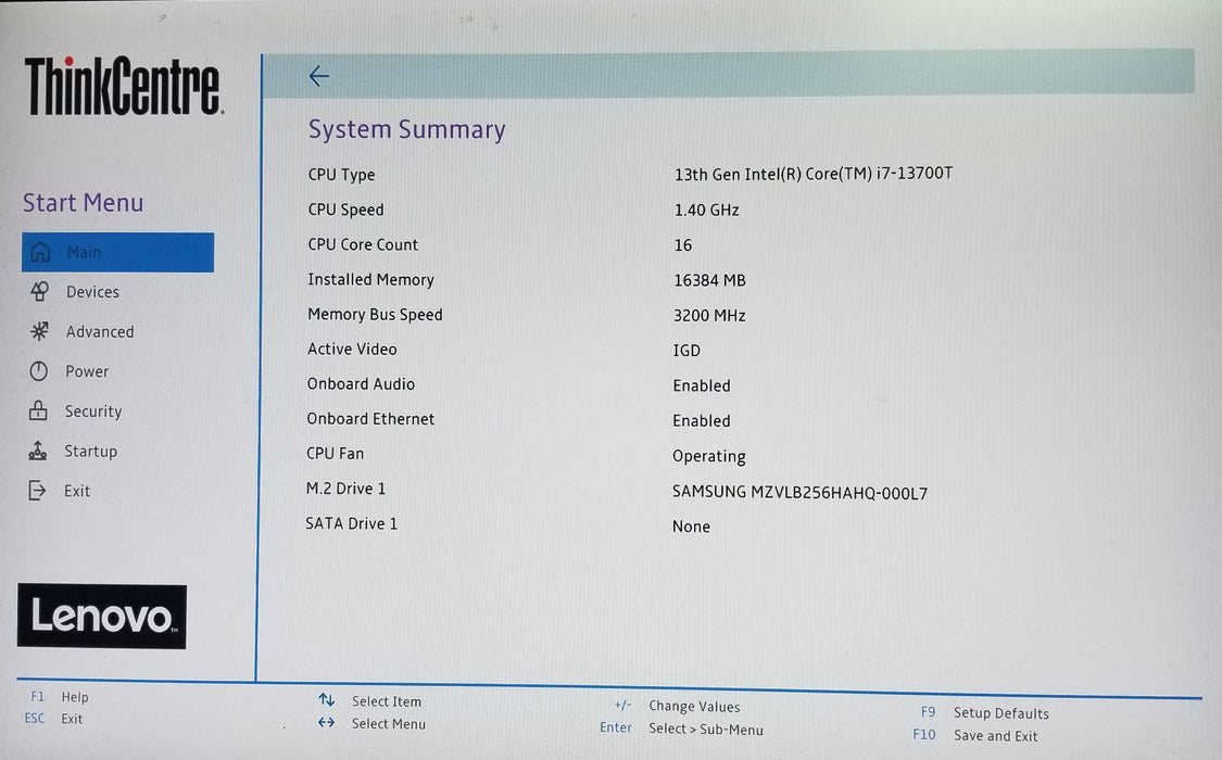 Lenovo ThinkCentre M70q Gen4 Core i7-13700T 16GB RAM 256GB NVMe w/ AC