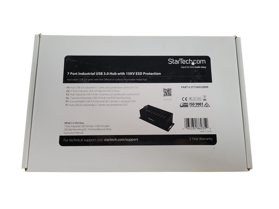 NEW OPEN BOX StarTech 7-Port Industrial USB 3.0 Hub with ESD Protection !