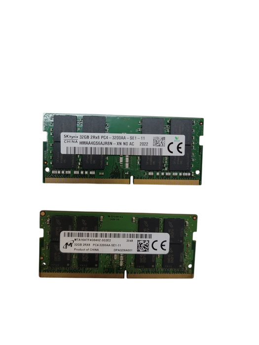 2x RAM Micron & SK Hynix 32GB - 3200AA - PC4 SODIMM