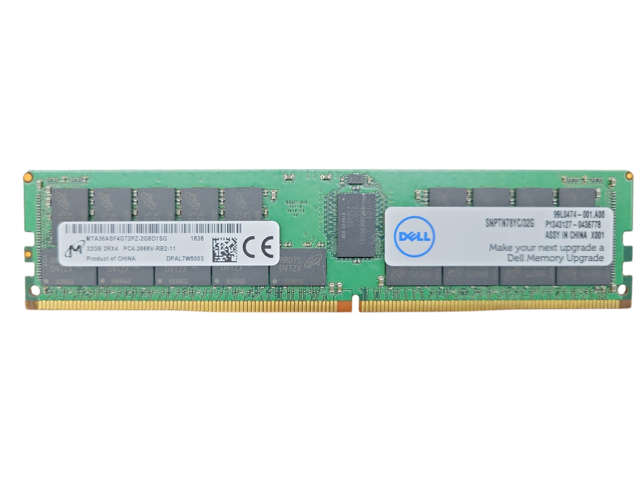 Micron 32GB 2RX4 PC4-2666V-RB2-11 Server Ram Q!